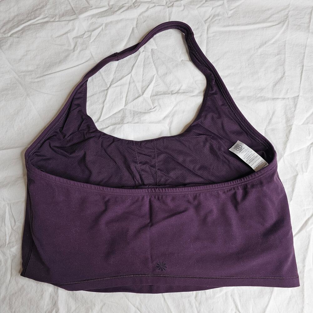 ATHLETA Purple Halter Crop Top Sports Bra size Midium - Picture 7 of 9